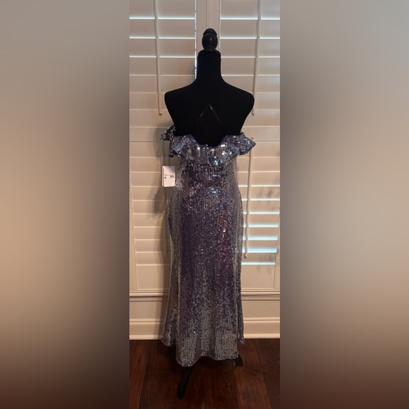 AMUR Braelynn Mesh Sequin Midi Dress in Neptune
Size 10 NEW - Picture 5 of 6